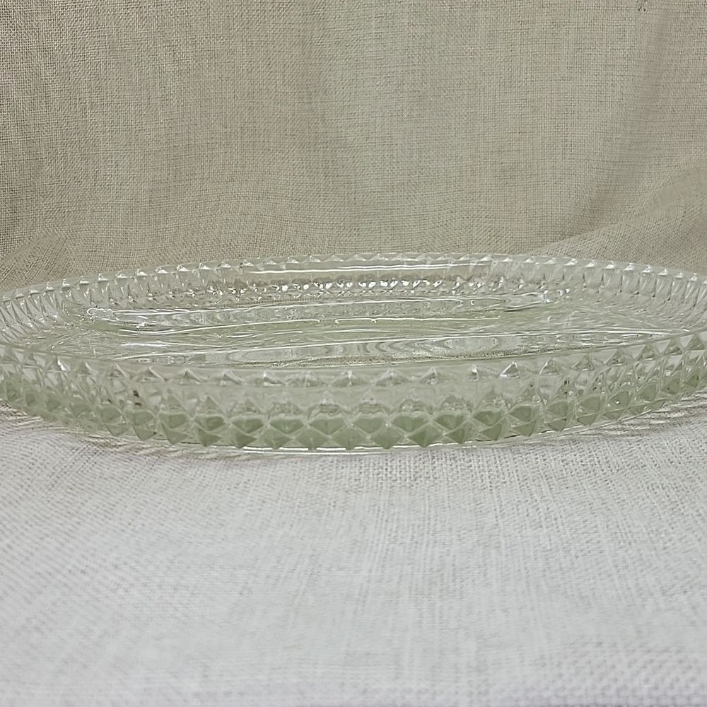 ‎Indiana Glass Diamond Point 3 Part 12" Relish Tray - Picture 5 of 6